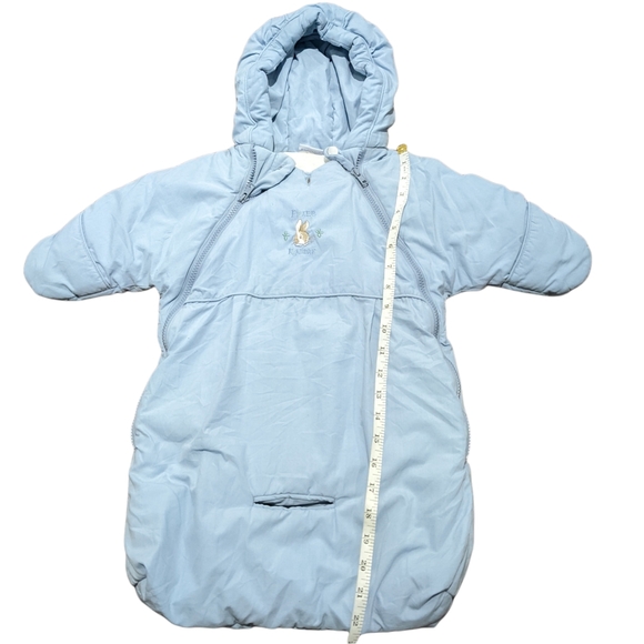 Vintage 1999 Peter Rabbit by Beatrix Potter Baby blue carseat bunting su… - Picture 6 of 9